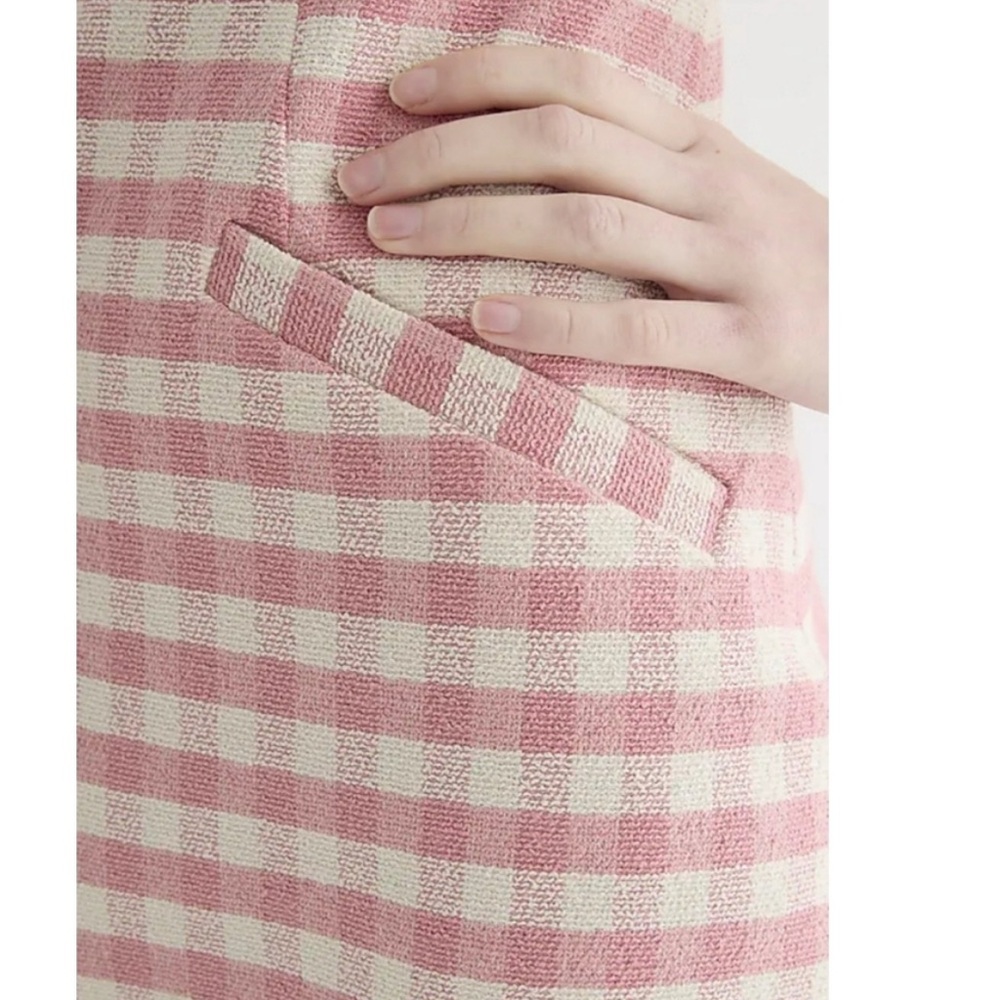 J. Crew Gingham Mini Dress in Pink and White - Picture 3 of 8